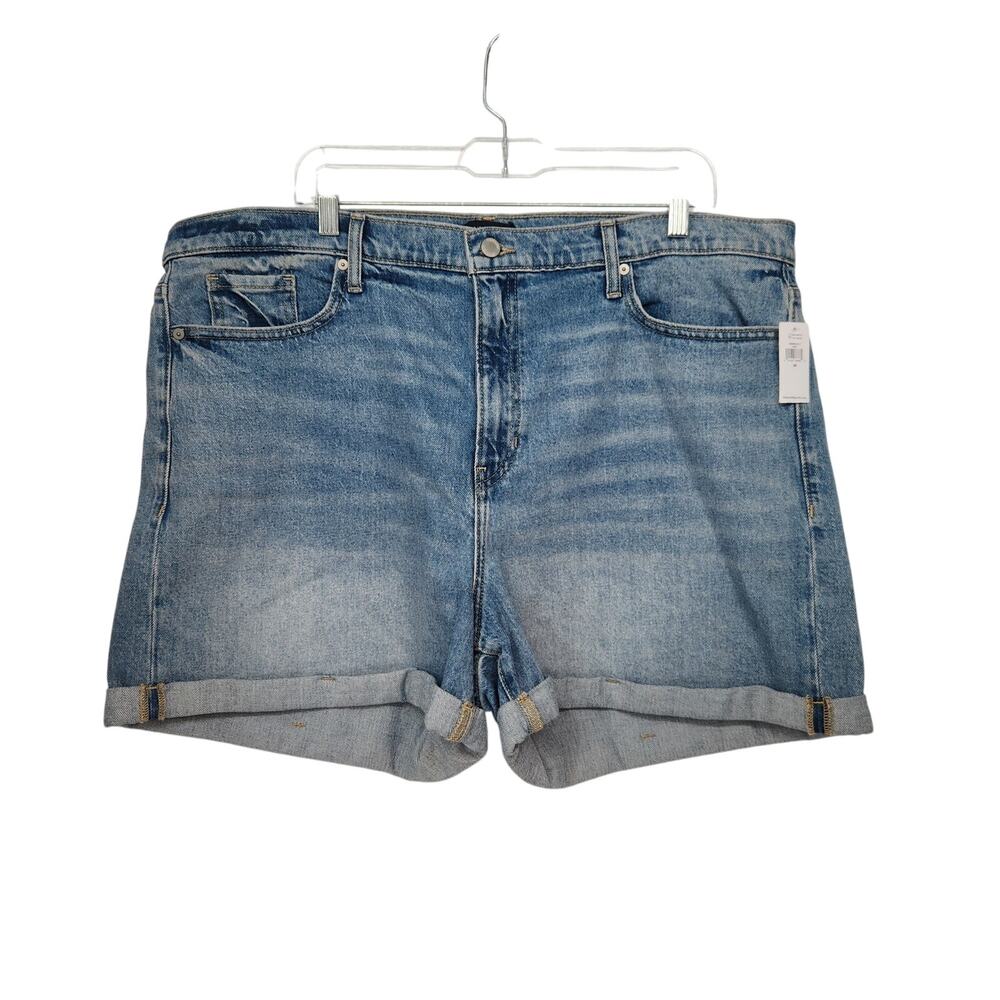 NWT Banana‎ Republic Blue Premium Denim High Rise Cuffed Jean Shorts Women's 35